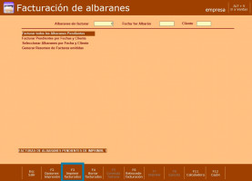 Puedes imprimir los albaranes facturados pulsando F3.