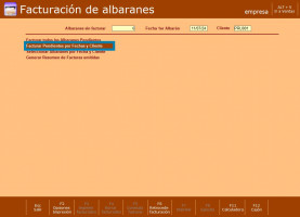 Facturar pendientes por fecha y cliente