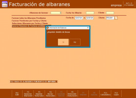 El programa pedirá imprimir detalle de líneas para que salga la descripción de los artículos vendidos.